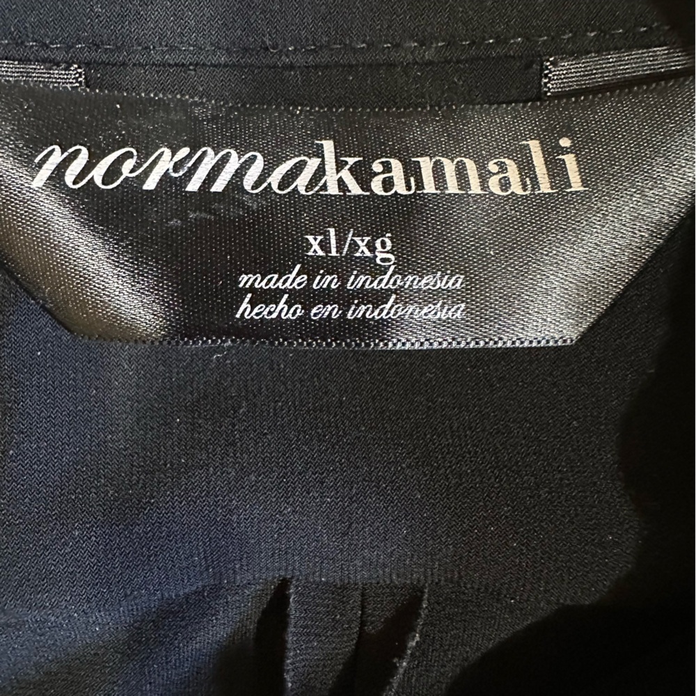 Norma Kamali Midi Shirt Dress Black Long Sleeve Button Down XL - Picture 6 of 8